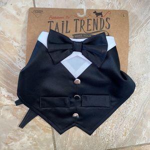 NEW Large Dog Tuxedo Bandana for wedding/special occasions